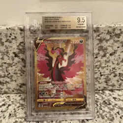 GALARIAN MOLTRES V GOLD SECRET RARE POKEMON TCG BGS 9.5 #183 BRILLIANT STARS - Image 1