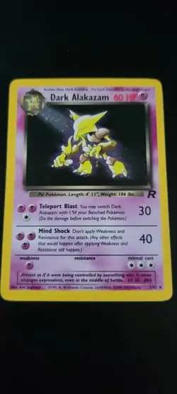 Pokemon Holo Team Rocket Dark Alakazam 1/82 - NM/LP - Image 1