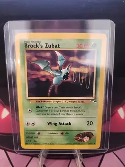 Brock's Zubat 24/132 Pokemon TCG Gym Heroes Rare LP - Image 3