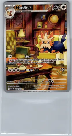 2025 Herdier 155/086 Pokemon White Flare Illustration Rare - Image 1
