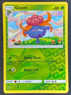 Pokemon Gloom Reverse Holo 5/147 BUS Burning Shadows LP/NM - Image 1