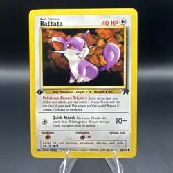 Pokemon Team Rocket 1st Edition Regular Finish Rattata 66/82 NM-MT Vintage - Image 1