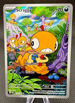 Pokemon TCG Scraggy 138/086 Sv: White Flare Holo Full Art Illustration Rare 2025 - Image 1