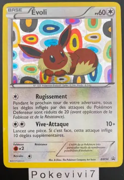 Carte Pokemon EVOLI BW94 HOLO PROMO Noir & Blanc N&B FR OCCASION - Image 1