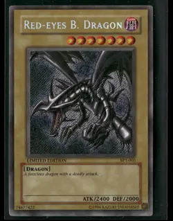 Red-Eyes B. Dragon BPT-005 Secret Rare 2002 Collectors Tin Yu-Gi-Oh Limited LP - Image 1