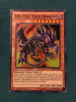 YUGIOH! Red-Eyes Toon Dragon SHVI-EN036 Super Rare 1st Edition NM - Image 1