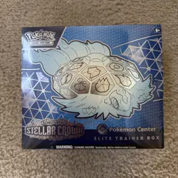 Pokemon TCG Stellar Crown Pokemon Center Exclusive ETB Elite Trainer Box Sealed - Image 1
