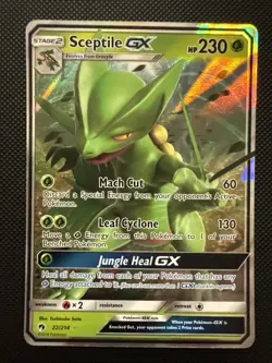 Sceptile GX 22/214 Sm-Lost Thunder Holo Sun & Moon Pokemon Mint - Image 1