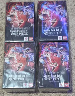 One Piece TCG: The Time Of Battle OP-16 Double Pack Set Lot of 4 Boxes English - Image 1