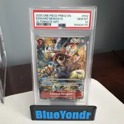 2025 One Piece TCG Edward Newgate PRB02 Alt Art ST15-002 PSA 10 - Image 1