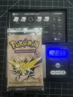 Pokemon 1st Edition Fossil Booster Pack Factory Sealed Zapdos WOTC Heavy 21.09g - Image 1