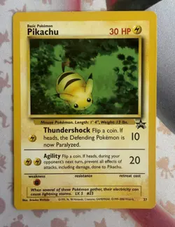 Pikachu # 27 WOTC Black Star PROMO Pokemon Card TCG - Image 1