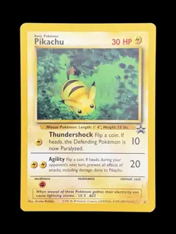 Pokemon TCG Pikachu 27 Black Star Promo Regular Promo 2000 - Image 1