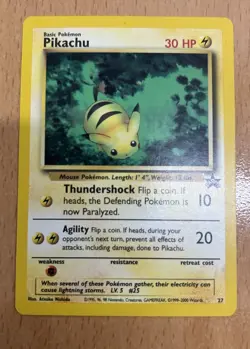 Pokemon Pikachu TCG #27 Wizards of the Coast Black Star Promo Card - Image 1