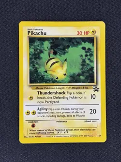 Pokemon TCG Pikachu 27 Black Star Promo Wotc Near Mint - Image 1