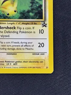 Pokemon TCG Pikachu 27 Black Star Promo Wotc Near Mint - Image 4