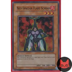 Yugioh Neo-Spacian Flare Scarab POTD-EN004 Super Rare NM - Image 1