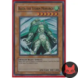 Yugioh Raiza the Storm Monarch FOTB-EN026 Super Rare LP - Image 1