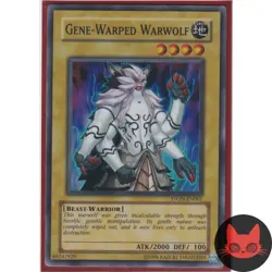 Yugioh Gene-Warped Warwolf STON-EN001 Super Rare NM - Image 1