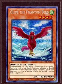 1st Ed Glife The Phantom Bird Holo Secret Rare Yu-Gi-Oh! Card BLRR-EN008 NM/M - Image 1