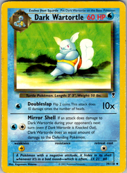 Dark Wartortle 39/110 2002 Legendary Collection Pokemon Card TCG Vintage - Image 1
