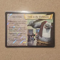 Harry Potter Trading Card Game, TROLL in the BATHROOM star foil 19/116 2001 WOTC - Image 1