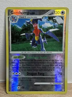 Garchomp 9/123 DP Mysterious Treasures Reverse Holo Rare Pokemon Card - Image 1