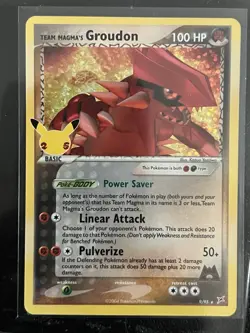 Pokemon- Team Magma's Groudon 9/95- Holo Card- Celebrations: Classic Collection - Image 1