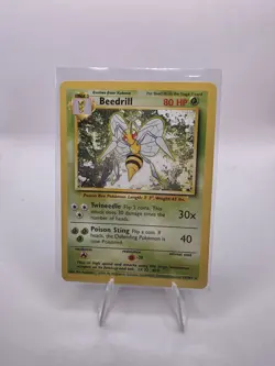Pokemon TCG Beedrill Base Set 17/102 Regular Unlimited Rare Moderately Played - Image 1