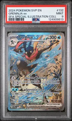 pokemon Greninja EX SFA SVP en 132 Scarlet & Violet Black Star Promo Card PSA 9 - Image 1