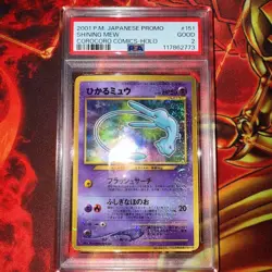 PSA 2 Shining Mew 151 Corocoro Comics Promo Holo Japanese Pokemon Card 2001 - Image 1