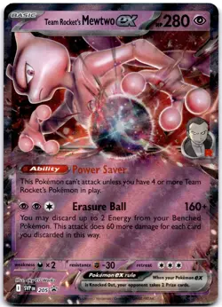 Team Rocket's Mewtwo ex Promo SV: Scarlet & Violet Promo Cards 205 NM - Image 1