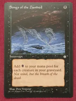 Magic The Gathering ICE AGE SONGS OF THE DAMNED black card MTG - Image 1