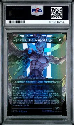 MTG FINAL FANTASY SEPHIROTH, FABLED SOLDIER BORDERLESS FOIL PSA 10 - Image 2