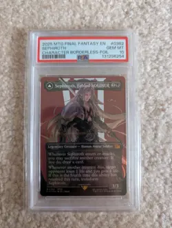 MTG FINAL FANTASY SEPHIROTH, FABLED SOLDIER BORDERLESS FOIL PSA 10 - Image 4