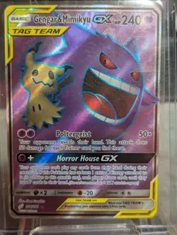 Pokemon TCG Gengar Mimikyu GX Tag Team Card 164/181 Ultra Rare Clean - Image 1