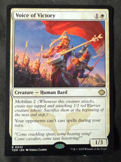Magic the Gathering Voice of Victory Rare White Creature from Tarkir Dragonstorm - Image 1