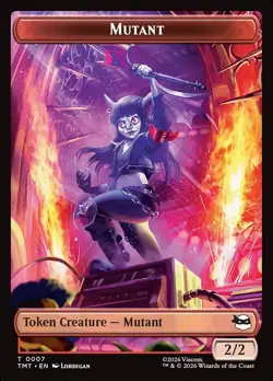 4x Mutant/Mutagen Token, TMNT Tokens, MTG Token, 4 pack, Magic the Gathering - Image 1