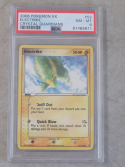PSA 8 NM-MT 2006 Pokemon EX Electrike Crystal Guardians #52 Card - Image 1