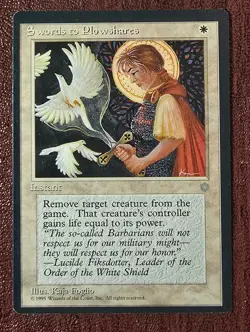Swords to Plowshares - MtG Ice Age - Uncommon NM 1995 - Image 2
