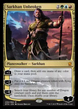 MTG Sarkhan Unbroken, Dragons of Tarkir, Lightly Played, English - Image 1