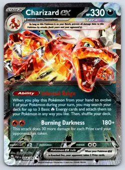 Charizard ex - Paldean Fates PAF 054/091 Double Rare Pokemon Card NM - Image 1