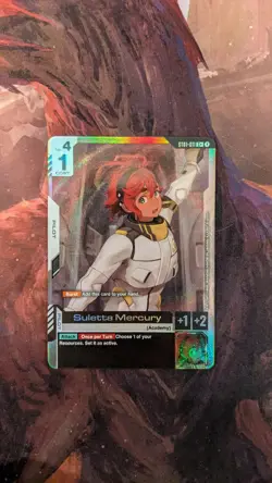 Gundam Card Game ST01-011 C+ Suletta Mercury Alt Art - Holo Foil - Image 1