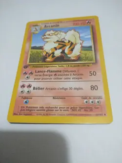 1999 Pokemon Base Set 1st Edition French Card Arcanine / Arcanin 23/102 - Image 1