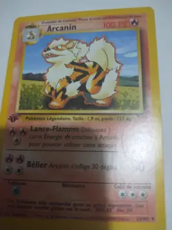 1999 Pokemon Base Set 1st Edition French Card Arcanine / Arcanin 23/102 - Image 2