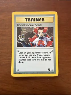 Rocket's Sneak Attack 72/82 Pokemon Team Rocket Rare Trainer Vintage Holo - Image 1