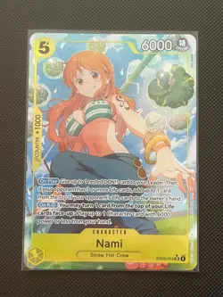 One Piece Card Game Nami SR Alt Art EB03-053 English NM Heroines Edition - Image 1
