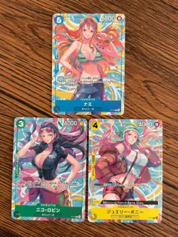 ONE PIECE Card Game Promo Nami Robin Bonny P-112 Heroines Edition 3 Card Japan - Image 1