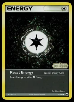 Pokemon Card - React Energy Legend Maker 82/92 Reverse Holo Uncommon Stamped - Image 1