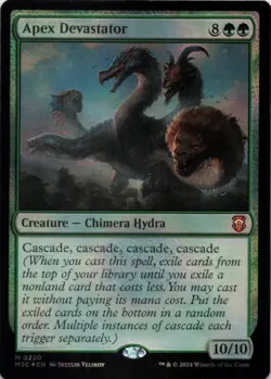MTG Apex Devastator (Ripple Foil) Foil NM MH3 Commander - Image 1
